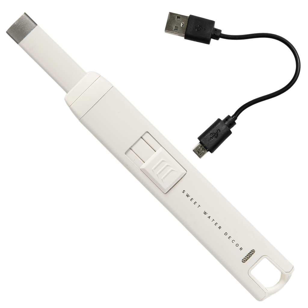 Sweet Water Decor | Slate White Large Electric Lighter in - Rechargeable Lighters photo