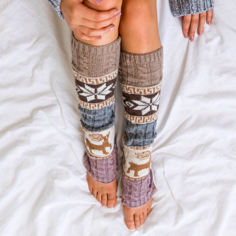 Nordic Snowflake Leg Warmer in - photo