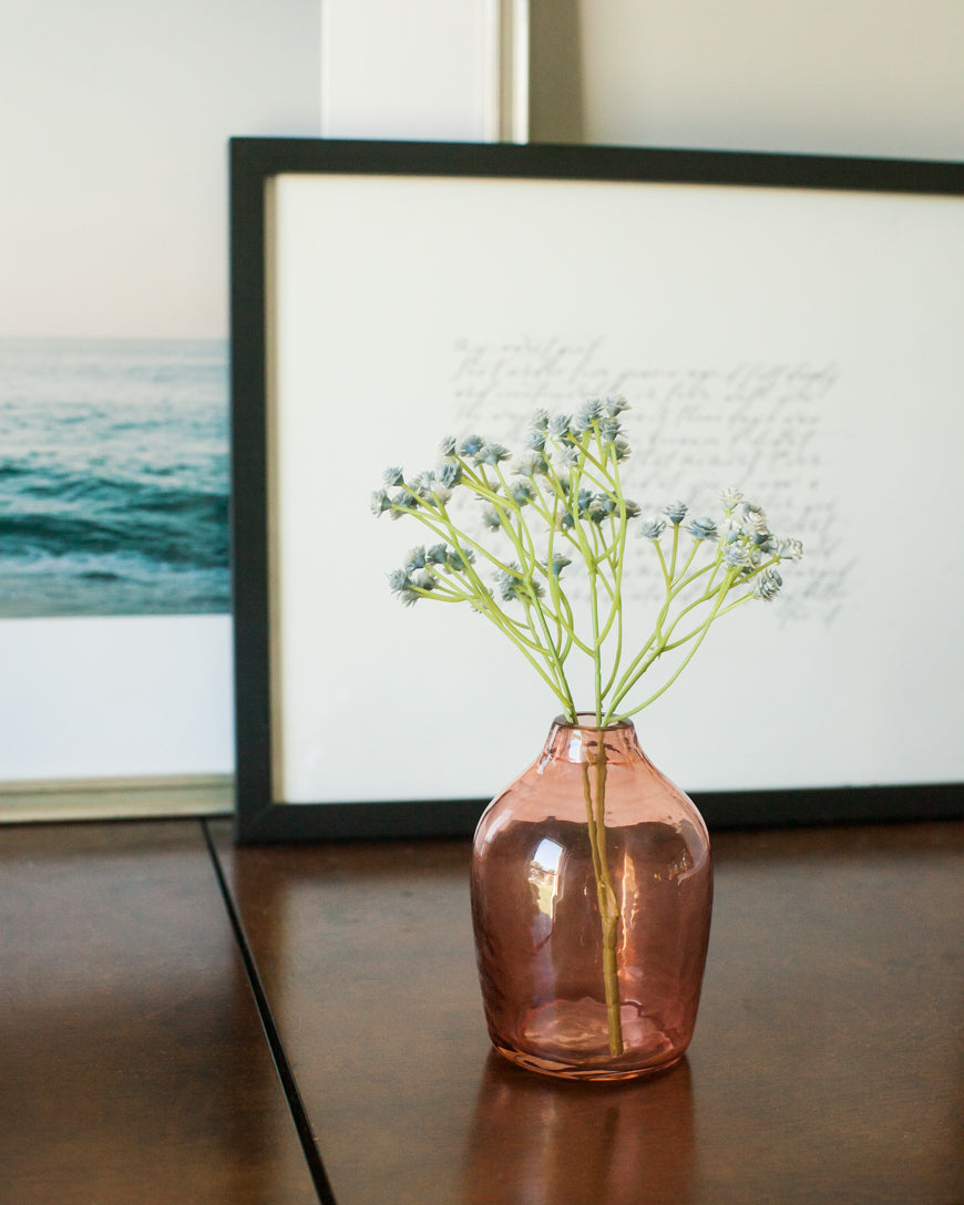 Haley Handblown Hammered Bud Vase in - Vase photo
