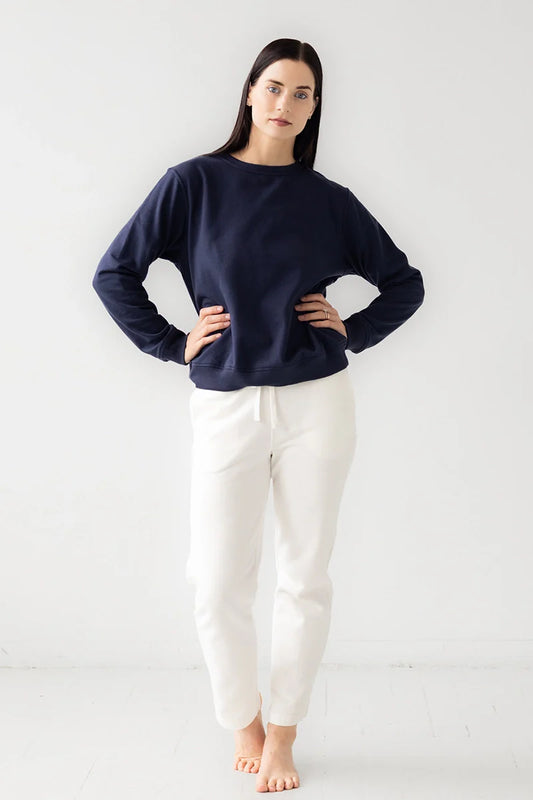 Straight Leg Sweatpants by SALUA in White - PANTS photo