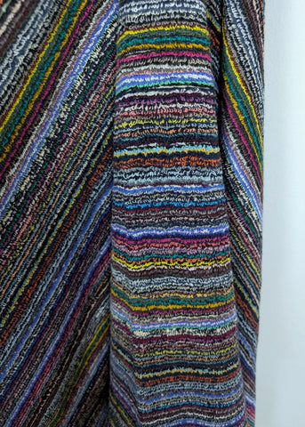 Linea Collection – Oversized Turkish Cotton Bath Towel with Tonal Stripes and Tassels - SwagglyLife Home & Fashion