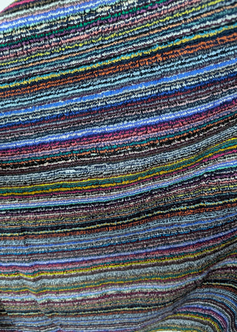 Linea Collection – Oversized Turkish Cotton Bath Towel with Tonal Stripes and Tassels - SwagglyLife Home & Fashion