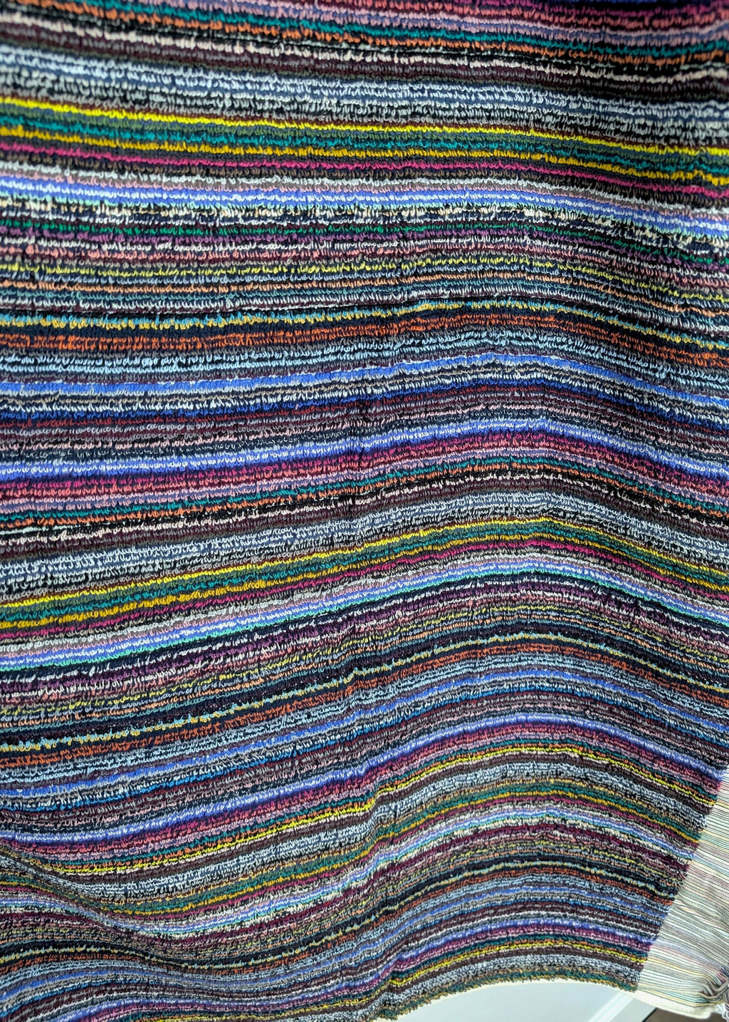 Linea Collection – Oversized Turkish Cotton Bath Towel with Tonal Stripes and Tassels - SwagglyLife Home & Fashion