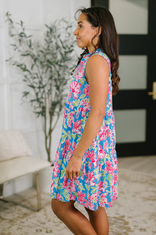 Lizzy Three Tier Tank Dress in Falling Floral in - Womens photo