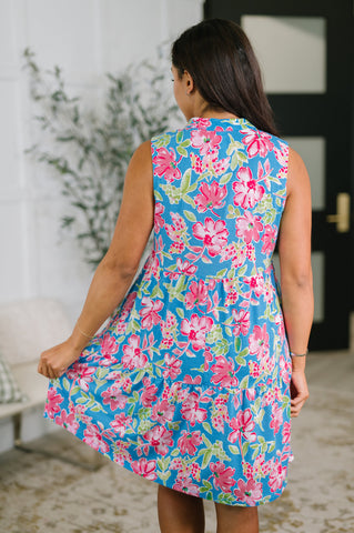 Lizzy Three Tier Tank Dress in Falling Floral in - Womens photo