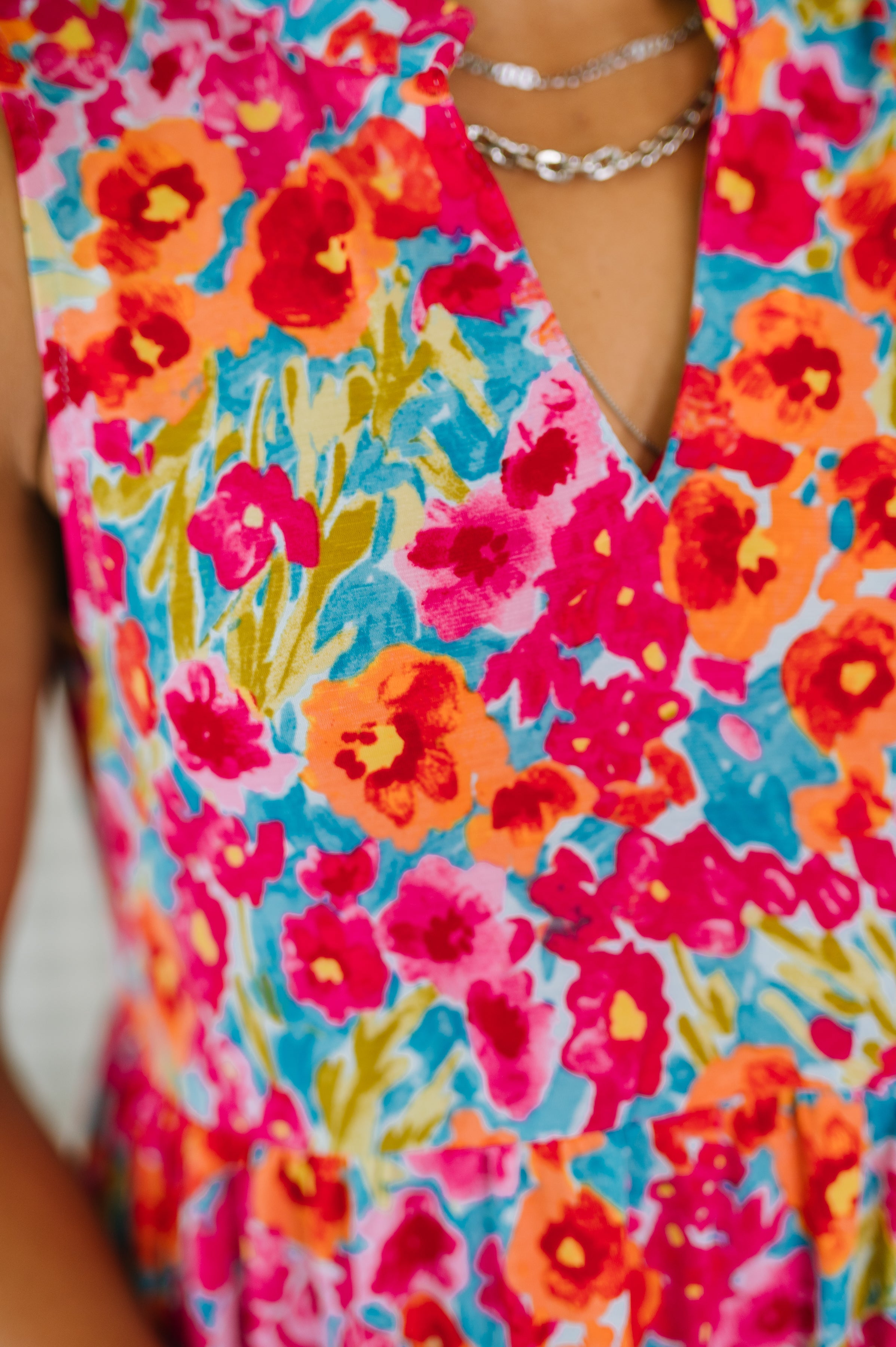 Lizzy Three Tier Tank Dress in Morning Glory in - Womens photo
