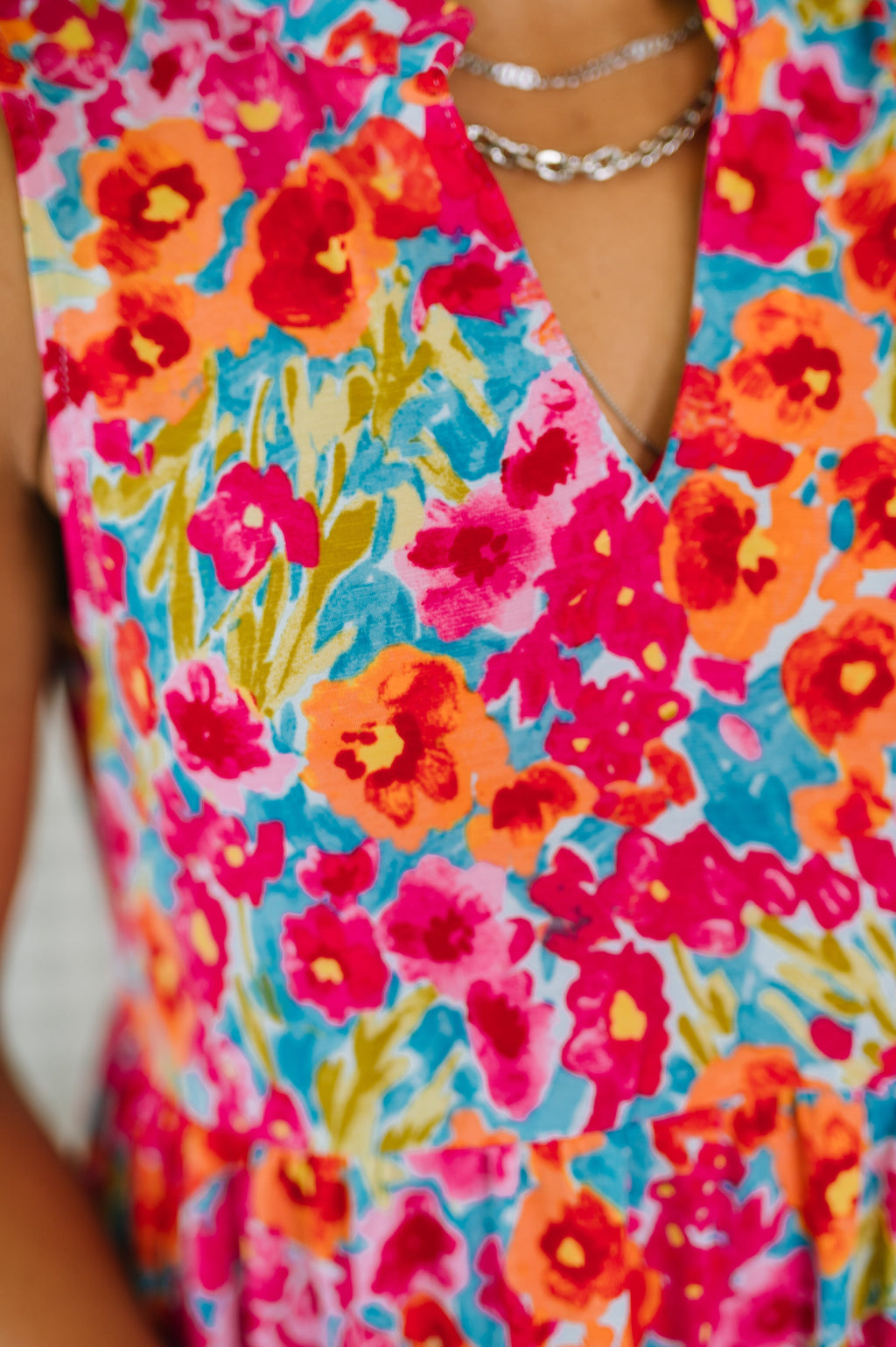 Lizzy Three Tier Tank Dress in Morning Glory in - Womens photo