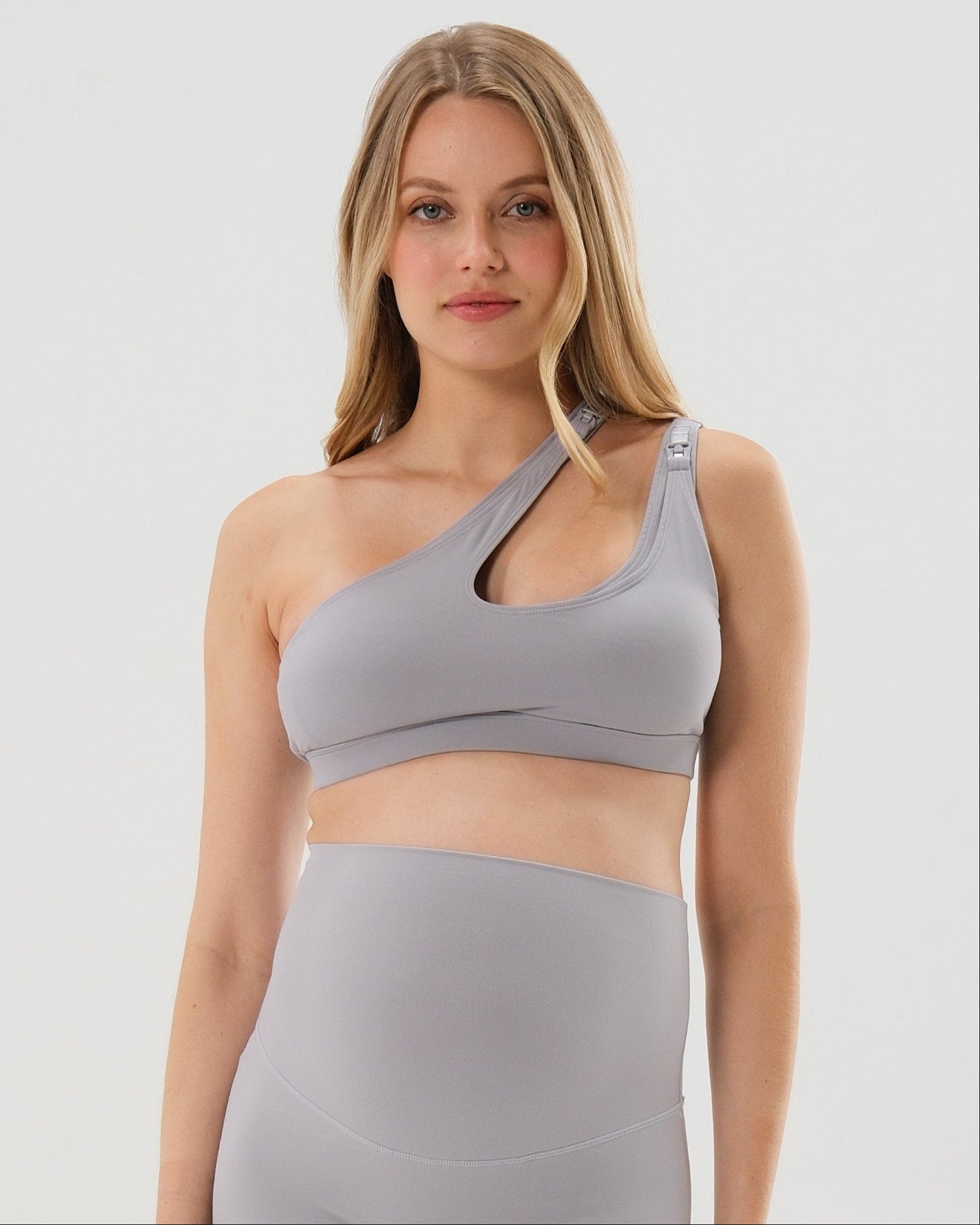 AXK CORE Cross Body Nursing Bra in Light Gray - photo