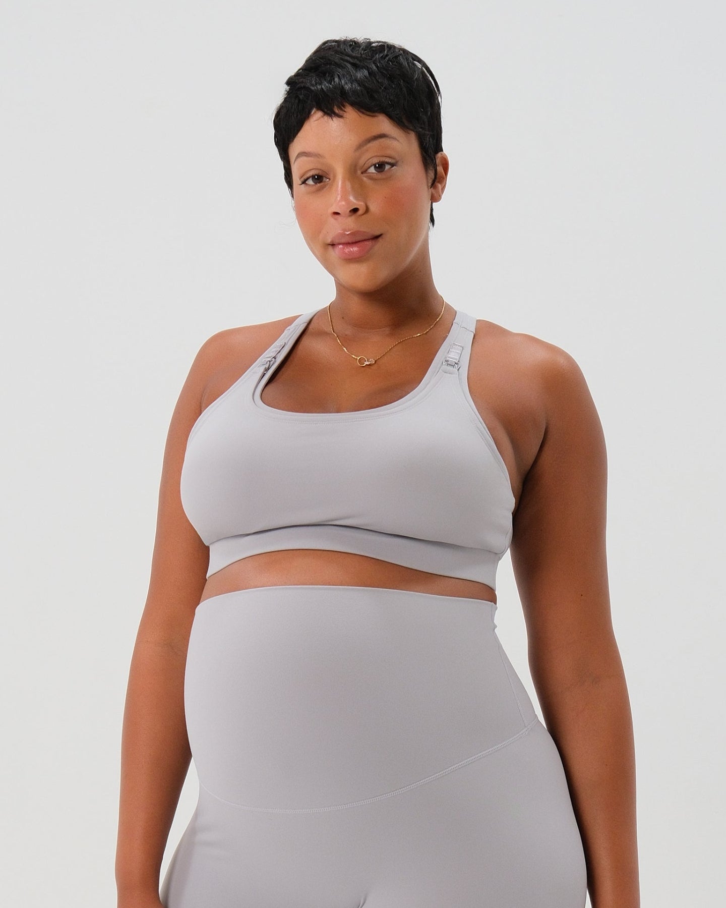AXK CORE Full Support Nursing Bra in Light Gray - photo