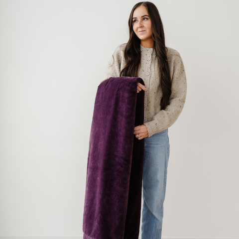 LUSH XL BLANKETS in Aubergine - photo