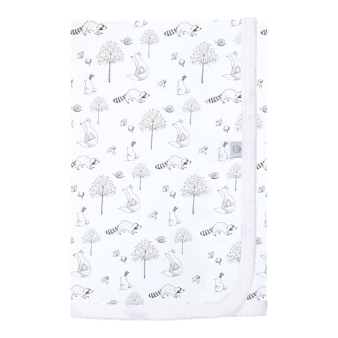 Gray Raccoon Baby Blanket