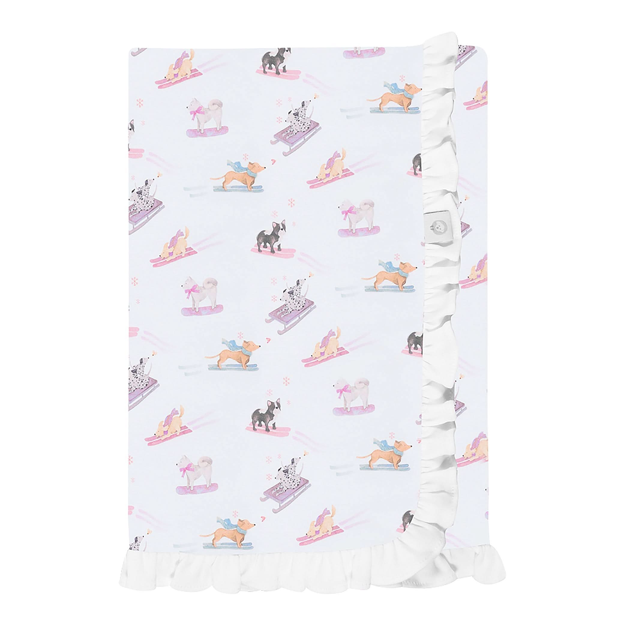 Ski Pups Girl Baby Blanket