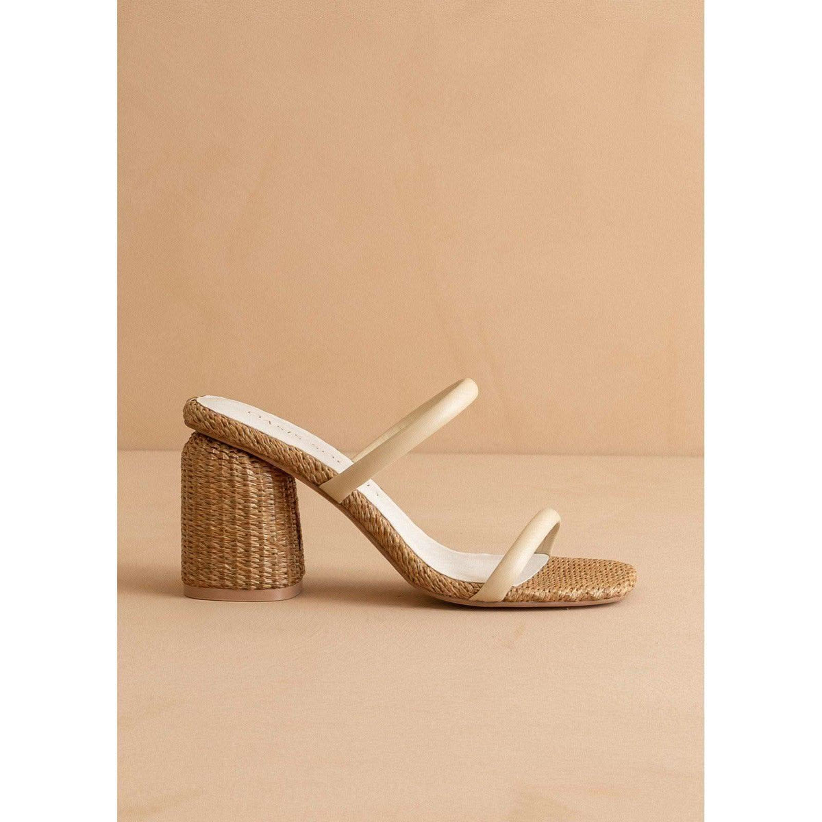The Margaret | Butter Rattan Heel