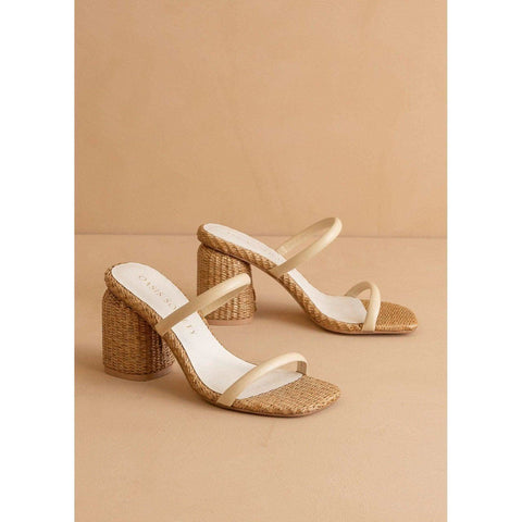 The Margaret | Butter Rattan Heel