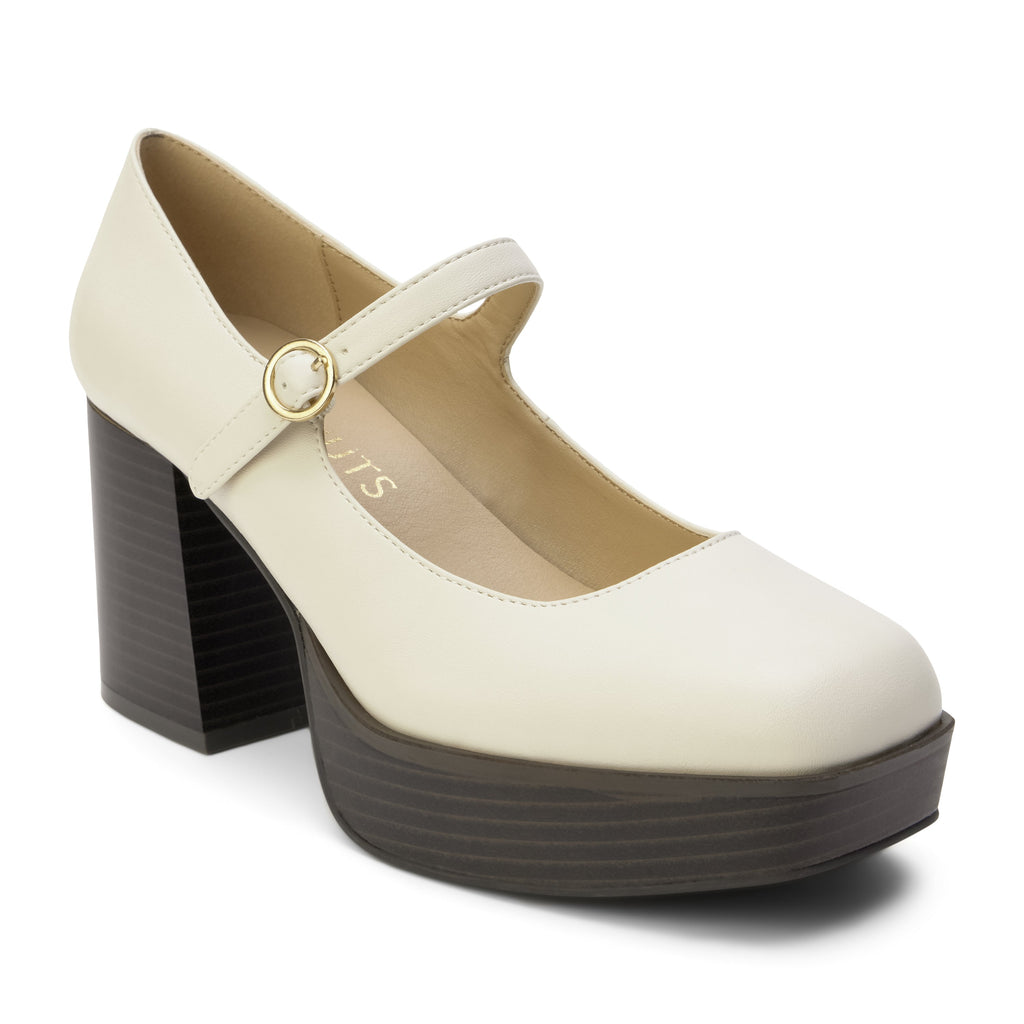 Matilda Platform Heel in Bone in - Heel photo