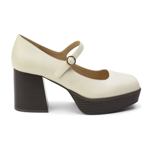 Matilda Platform Heel in Bone in - Heel photo