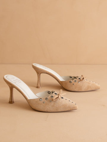 The Meridian | Sand Kitten Heel in - HEELS photo