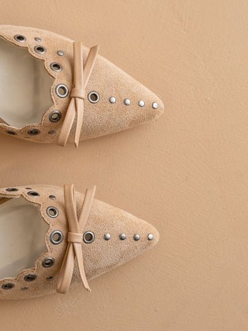 The Meridian | Sand Kitten Heel in - HEELS photo