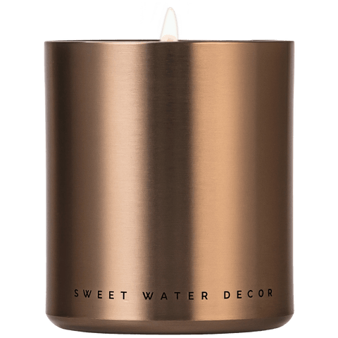 Hello Fall Soy Candle - Bronze Metal Aluminum Jar - 10 oz