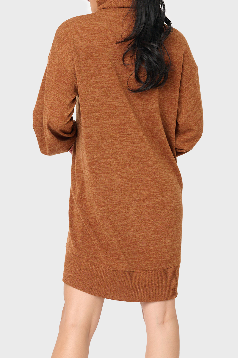 Blouson Sleeve Turtleneck Sweater Dress in - 50, DRESSES, 502, SALE photo