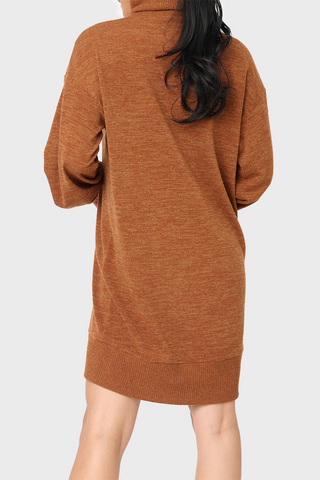Blouson Sleeve Turtleneck Sweater Dress in - 50, DRESSES, 502, SALE photo