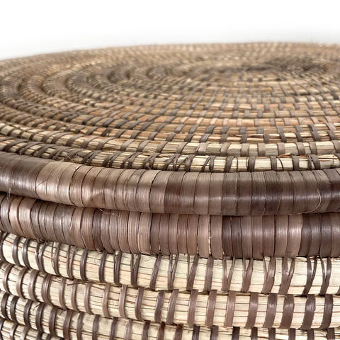 Lidded Floor Baskets | Brown | Malawi