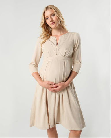 Sarah Empire Maternity & Nursing Dress in TENCEL (Regular & Petite) in - Women's Maternity Dress photo