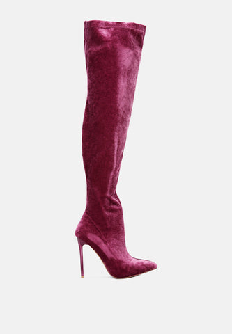 London Rag Madman Over-The-Knee Boot in Purple - Long Boots photo