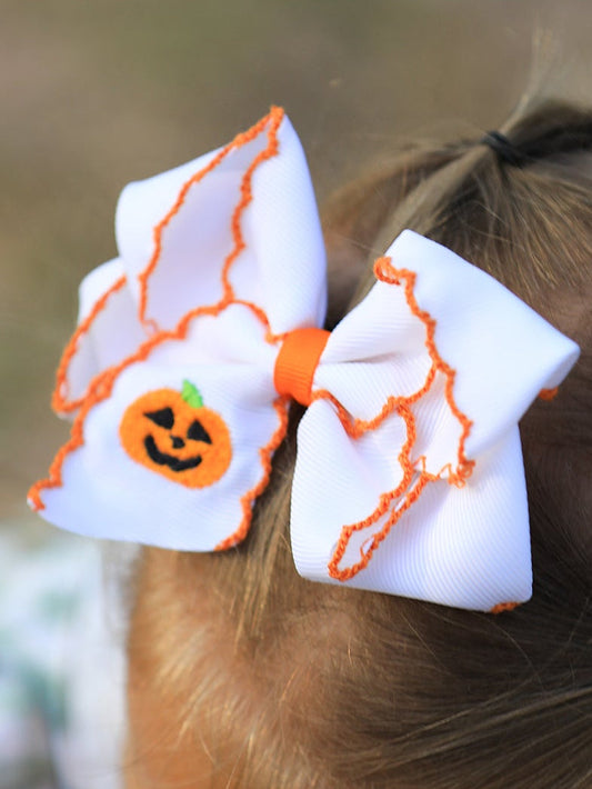 Halloween Pumpkin Bow Hairpin -