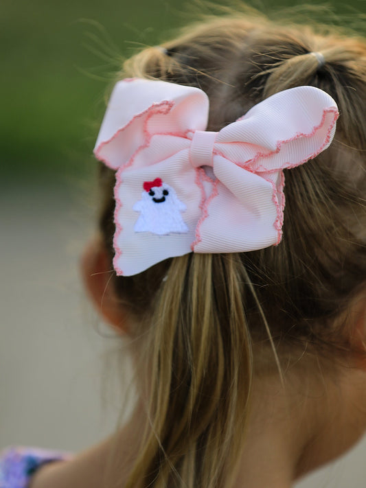 Halloween Ghost Bow Hairpin 3.9 Inch -