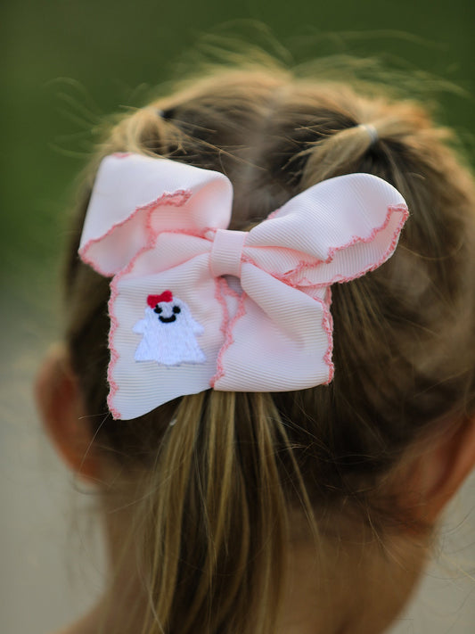Halloween Ghost Bow Hairpin 3.9 Inch -