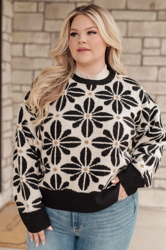 Mid Mod Floral Sweater in - Tops photo