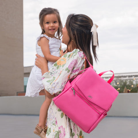 Hot Pink Mini Classic Diaper Bag II in - Mini Classic Diaper Bag II photo
