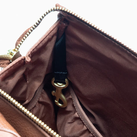 Cognac Mini Classic Diaper Bag II in - Mini Classic Diaper Bag II photo