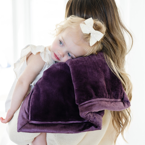 Saranoni Lush Mini Blankets in Aubergine - photo