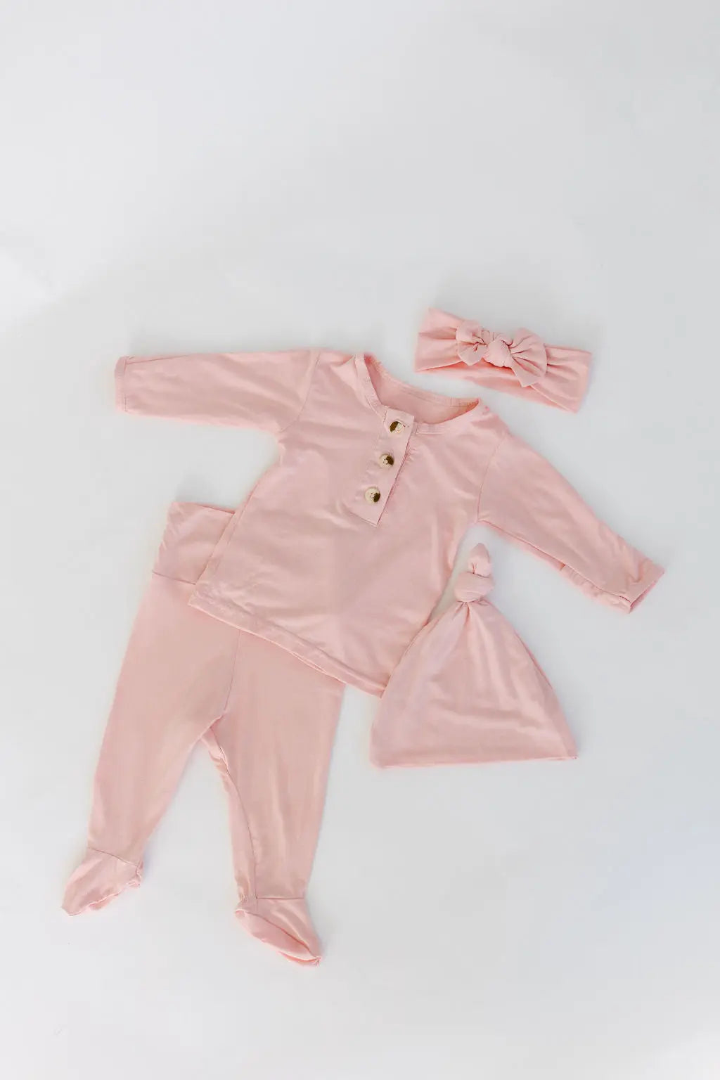 Top and Bottom Outfit, Hat and Headband Set (Newborn - 12 months) - Pink in - Onesies photo