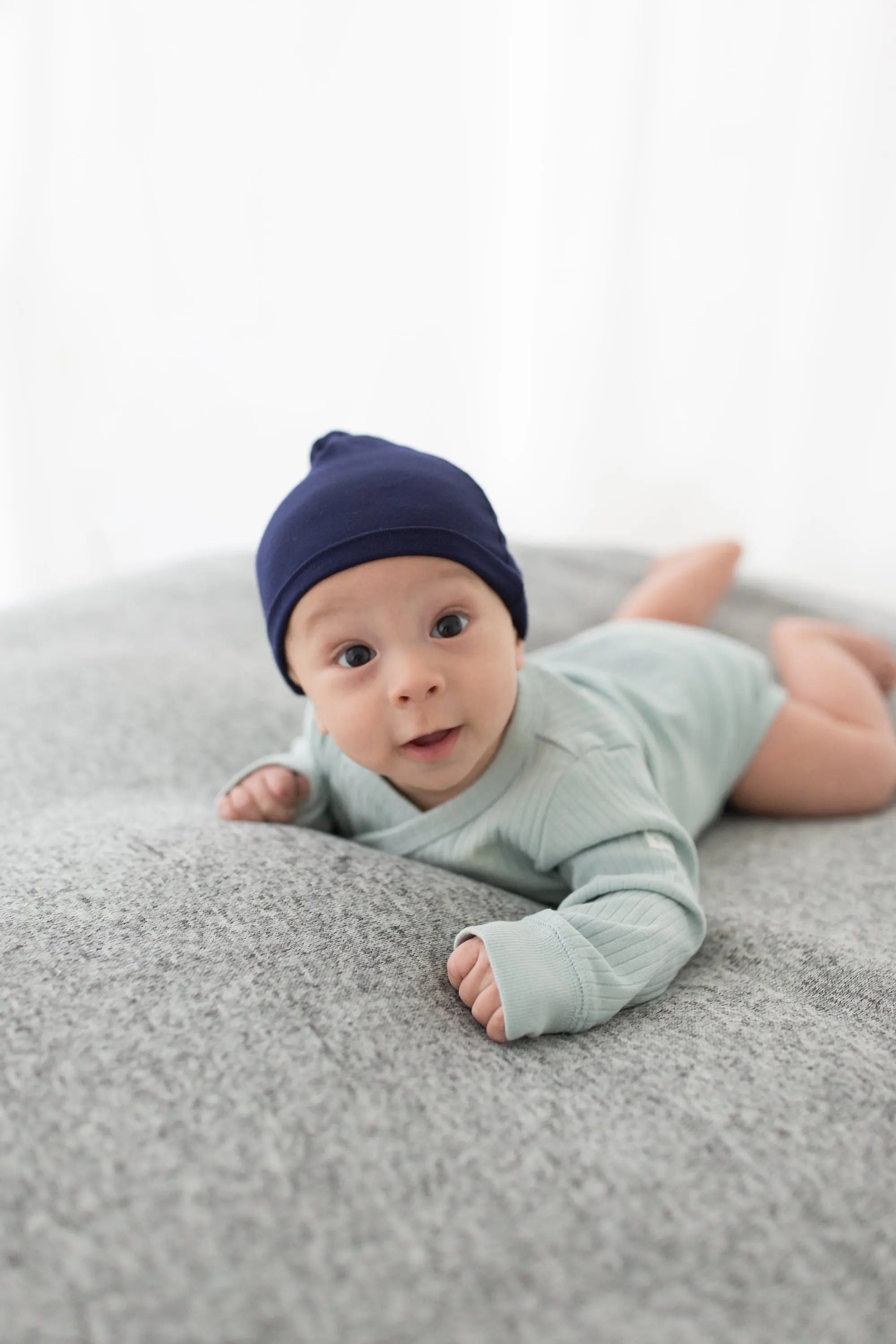 Swaddle Blanket and Hat Set - Navy Blue in - Swaddle Blankets & Hat / Headband Sets photo