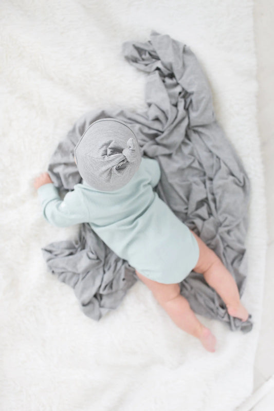 Swaddle Blanket and Hat Set - Gray in - Swaddle Blankets & Hat / Headband Sets photo