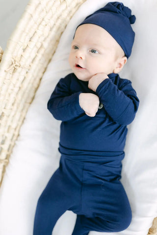 3-Piece Baby Outfit - Newborn Take Home Outfit - Navy Blue in Newborn-3 months (hat included) - Onesies photo