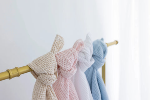 Waffle Blankets - Newborn, Baby, Toddler - 100% Cotton in - Swaddle Blankets & Hat / Headband Sets photo