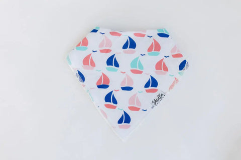 Bandana Bibs - Shore Set - Anchors, Flowers, Flamingos and Boats in - Baby Bibs photo