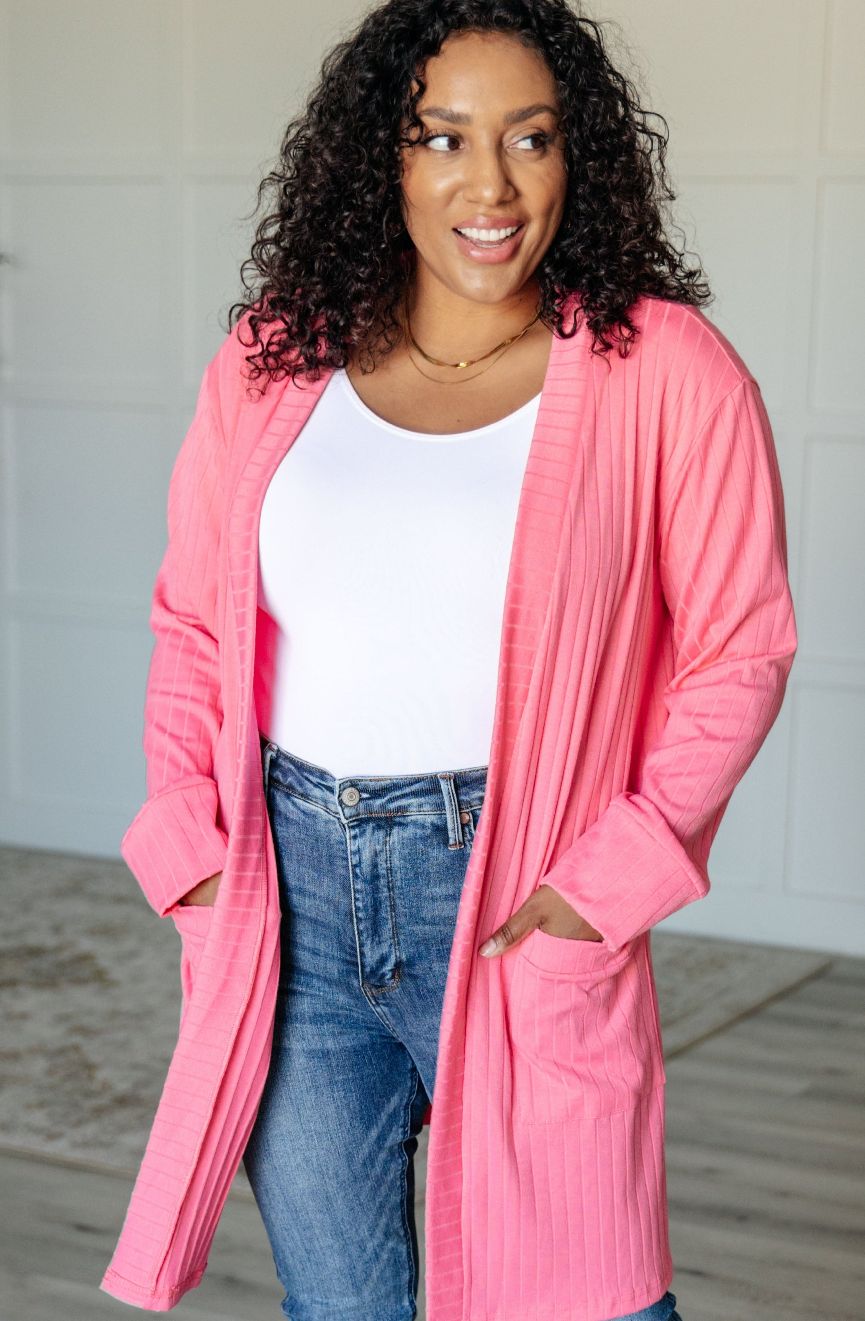 Modern Idealist Open Front Cardigan in - Layers photo