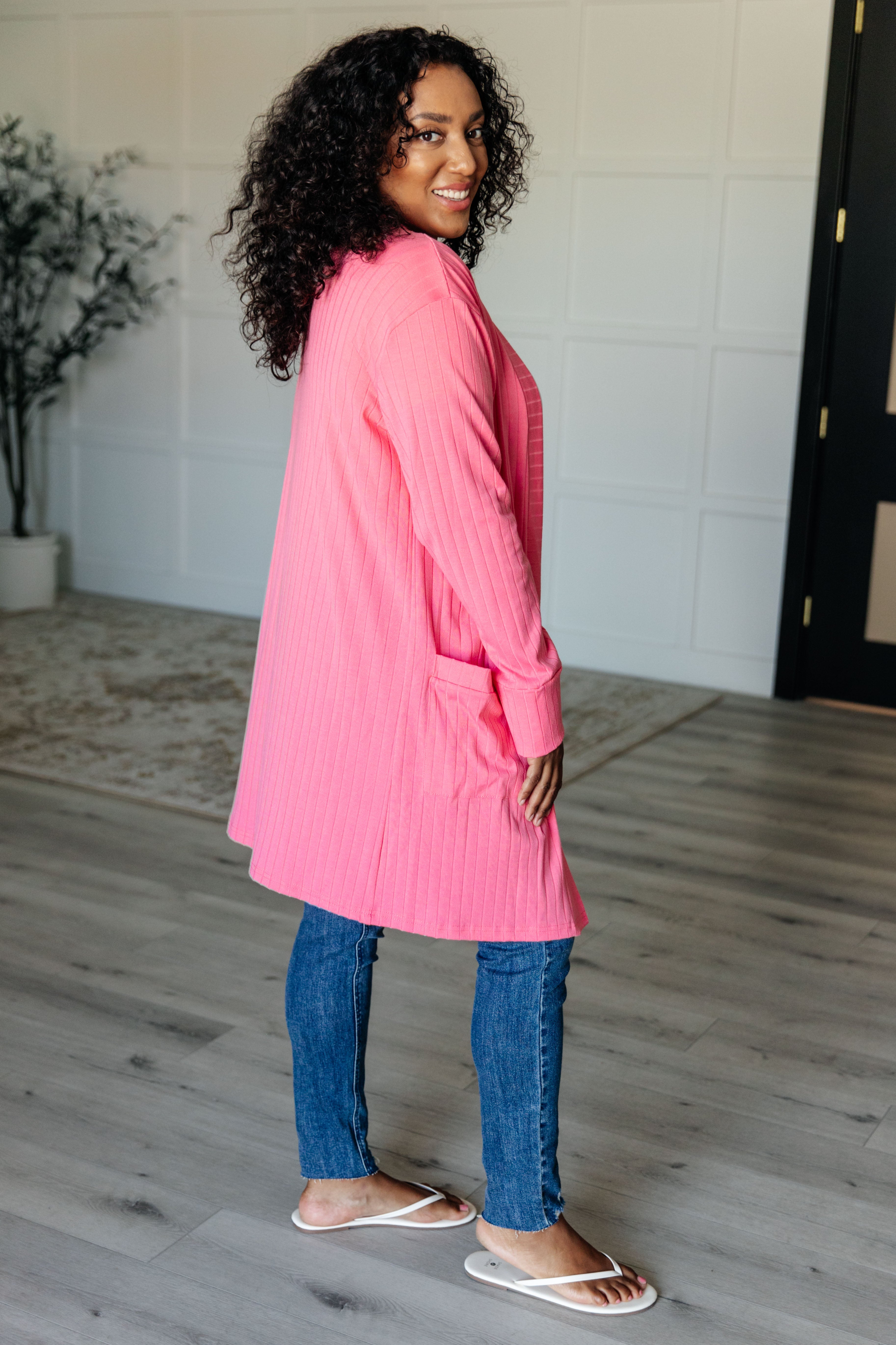 Modern Idealist Open Front Cardigan in - Layers photo