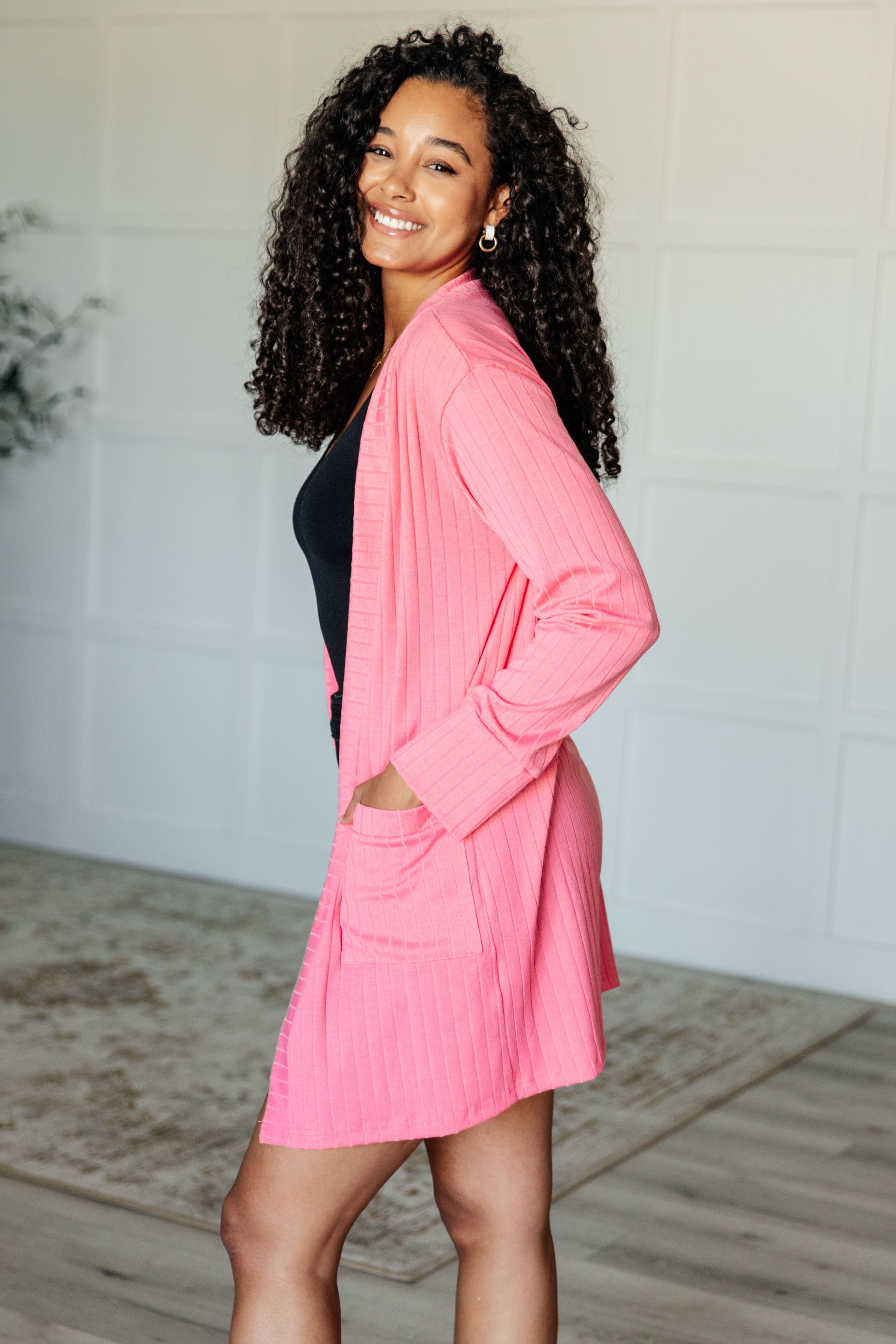 Modern Idealist Open Front Cardigan in - Layers photo