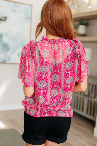 Moments Like This V-Neck Bell Sleeve Blouse in - Tops photo