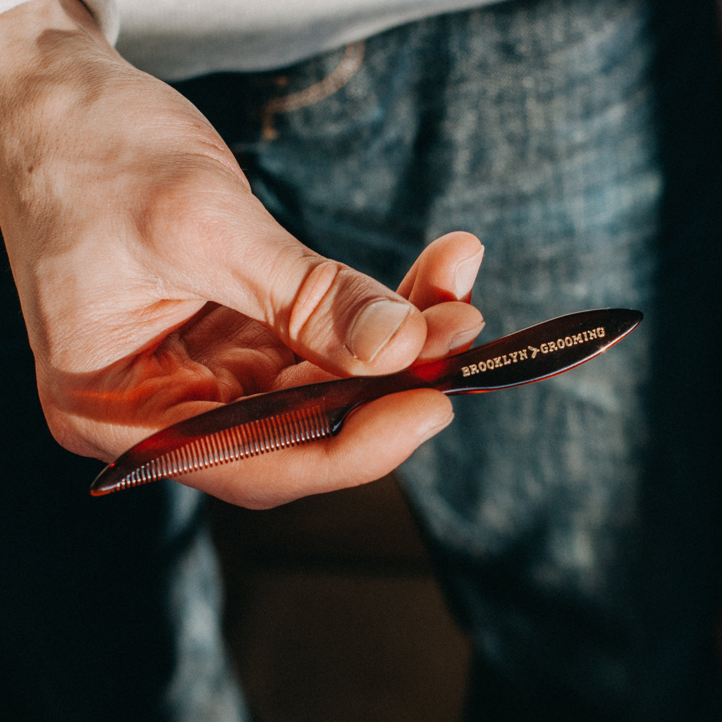 Men's Handmade Mustache - Beard Comb in - Comb photo