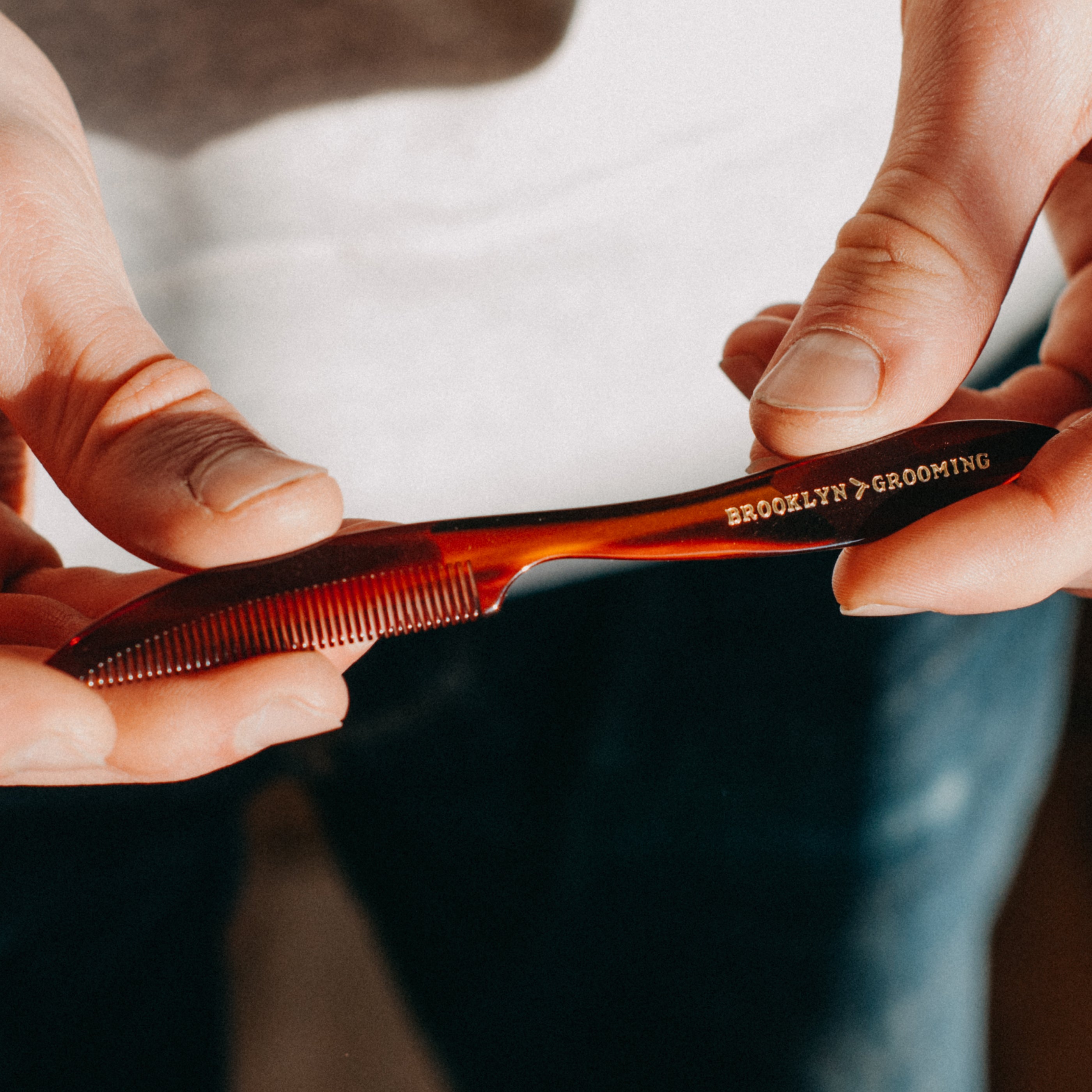 Men's Handmade Mustache - Beard Comb in - Comb photo