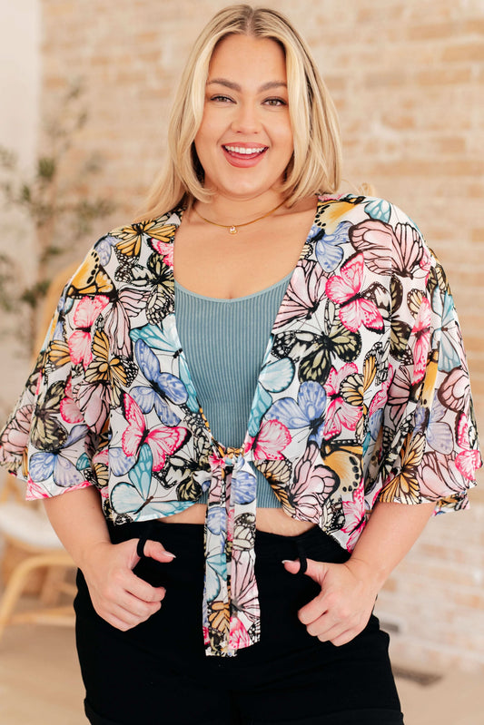 My Darling Valentina Front Tie Blouse in - Layers photo