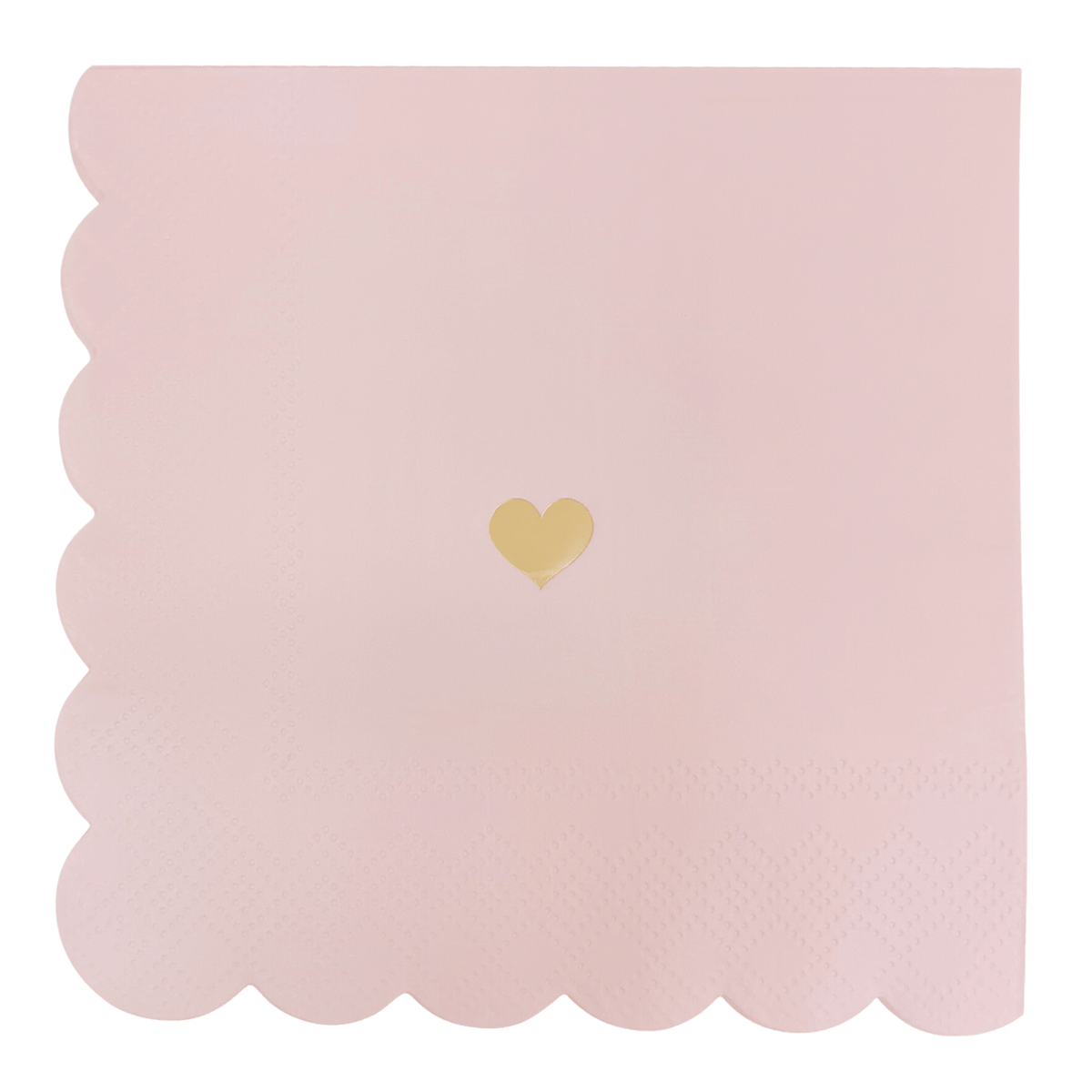 Pink with Gold Heart Cocktail Napkins in - cocktail napkins photo