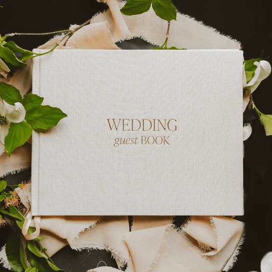 Tan Wedding Guestbook in - Guestbook photo